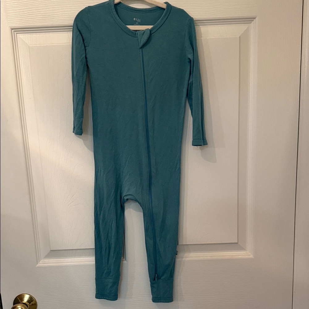 Kyte BABY Ocean Blue Kids One Piece Jumpsuit Pj’s